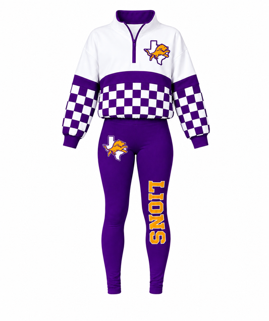 Lion Purple Legging Set