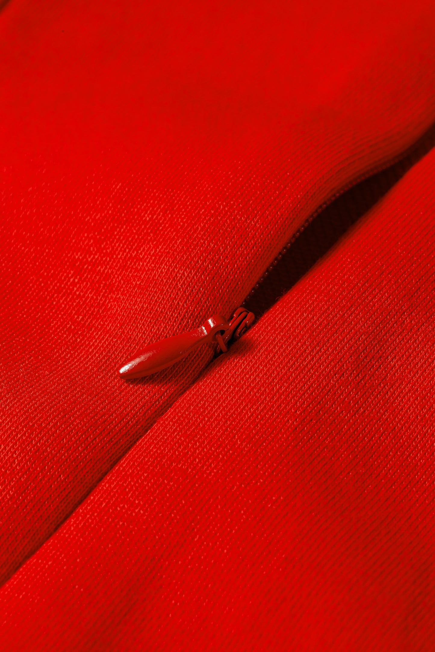 Tomato Red Half Zip Polo Tee Elastic Waist Romper