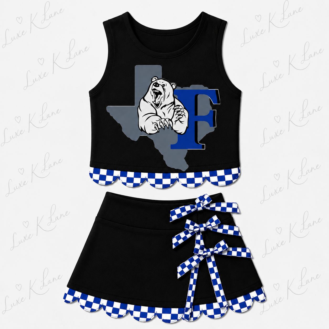 Black/Blue checkered Frost Set