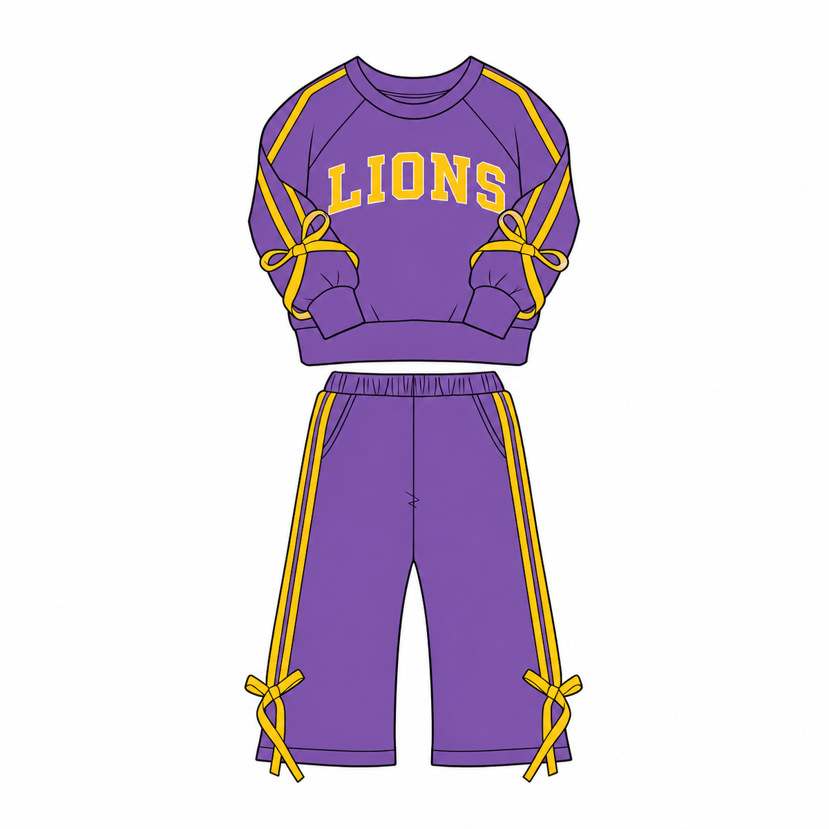 Lions Longsleeve Bow Set