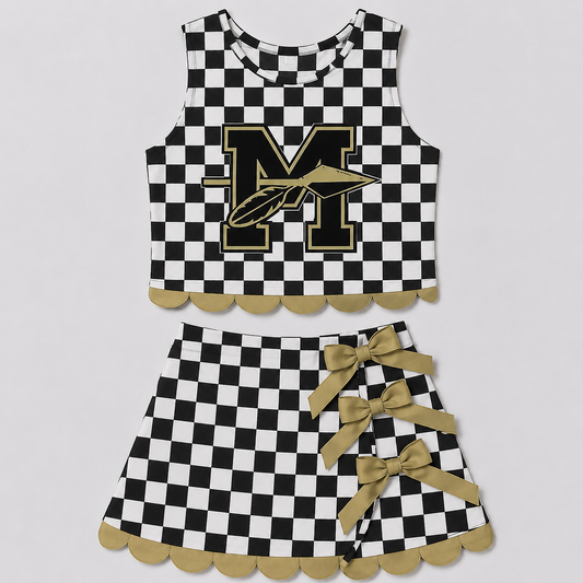 Black and White Checkered Morton Set