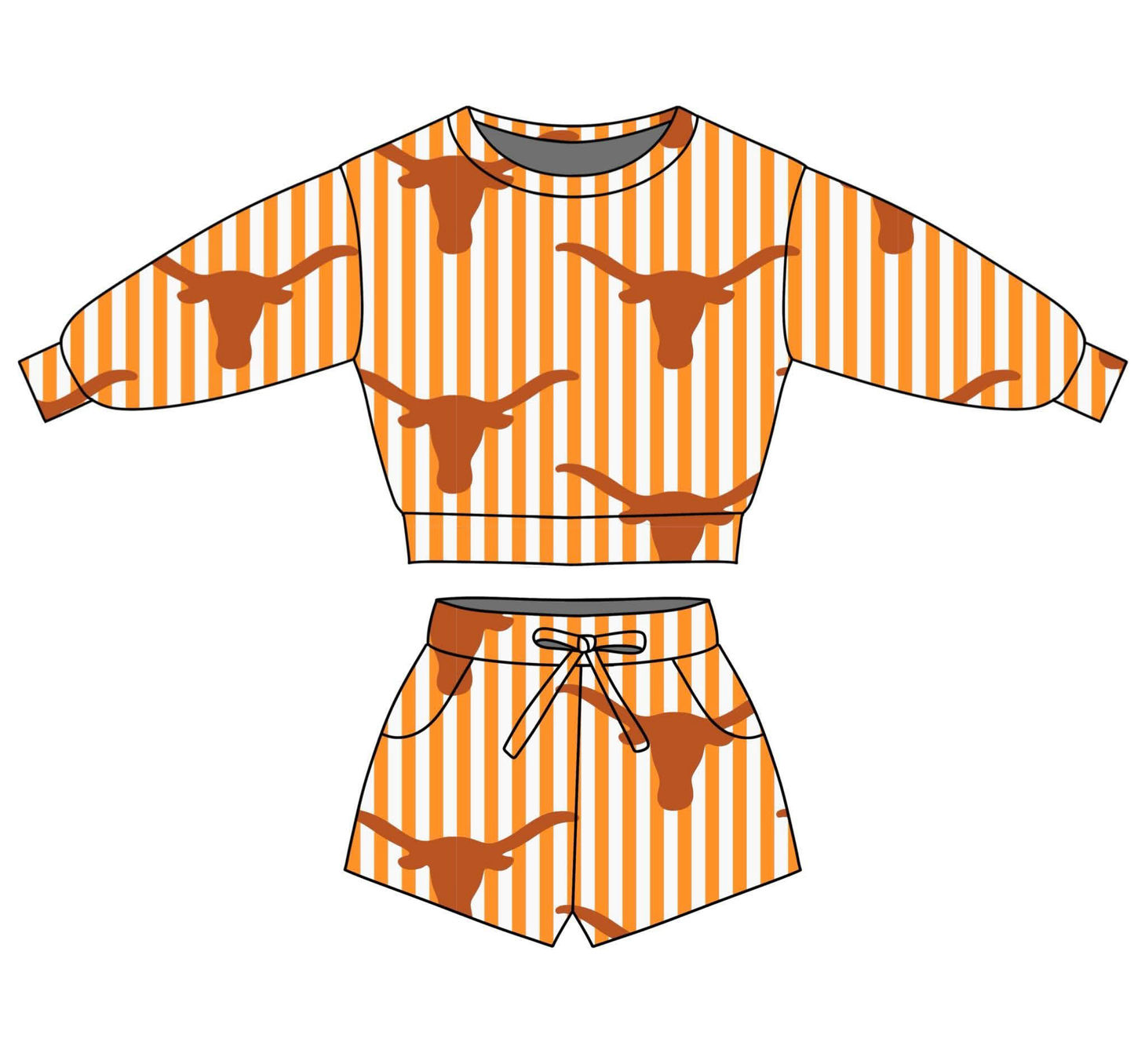 Texas Longhorn Long Sleeve Set